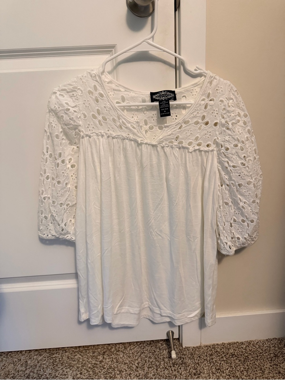 Olivers White Eyelet Puff Sleeve Top